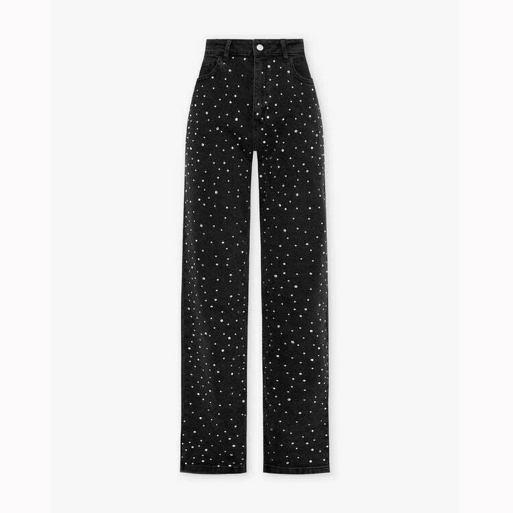 Felicitas | Damen Stilvolle Glitzer Jeans | Bequem & High-Waist