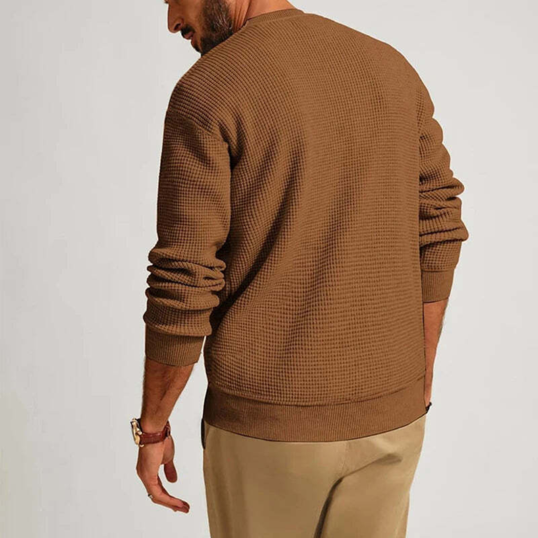 Josef | Herren Eleganter Waffelstrickpullover | Bequem