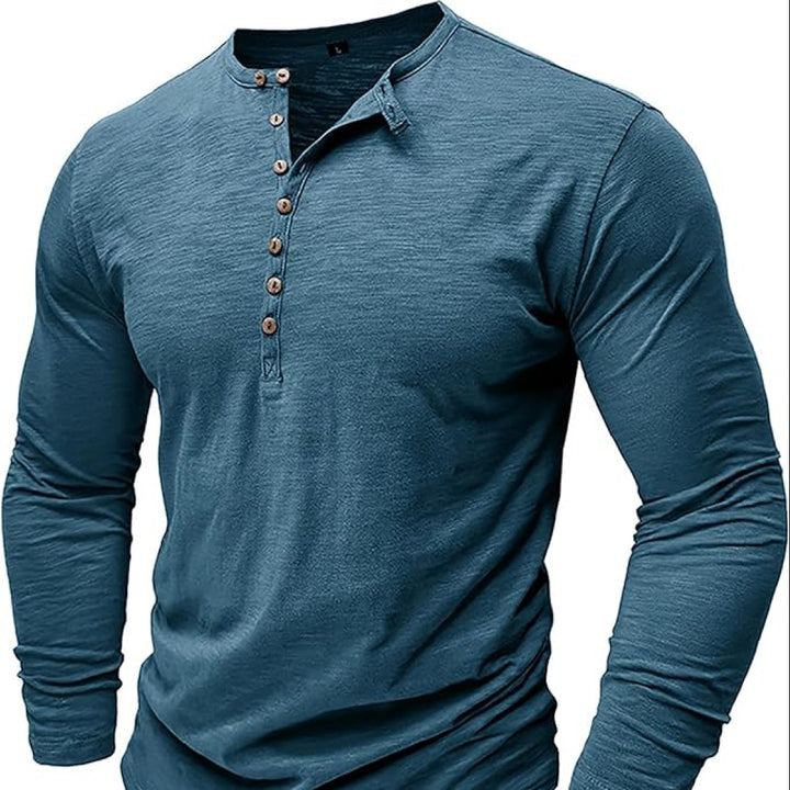 Siegbert | Herren Slim-Fit Henley Hemd | Leichtgewicht