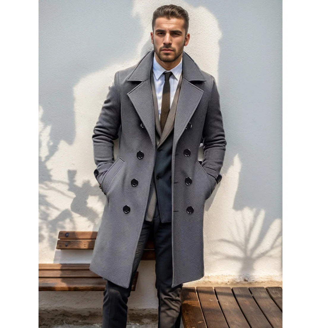 Aidan | Herren Stilvoller Trenchcoat | Lang