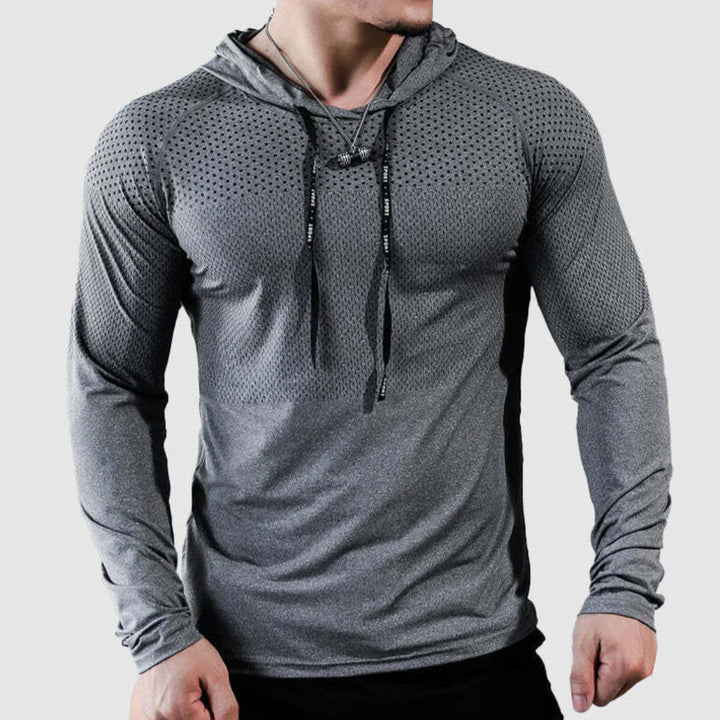 Hans | Herren Atmungsaktiver Kapuzenpullover | Muskel-Passform