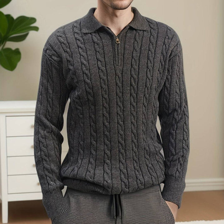 Landon | Herren Lässiger Reissverschluss Pullover | Stilvoll