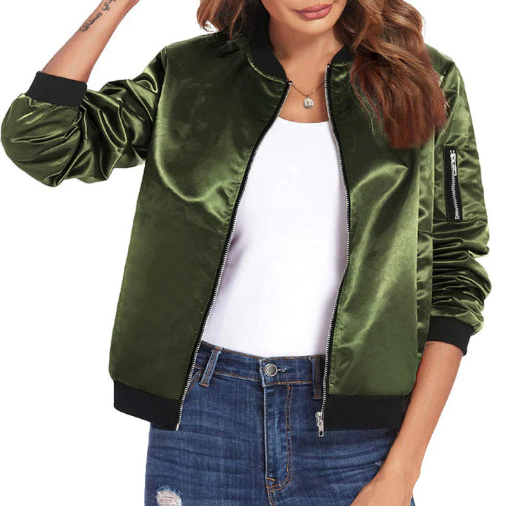 Martha | Damen Stilvolle Bomber Jacke | Leichtgewicht