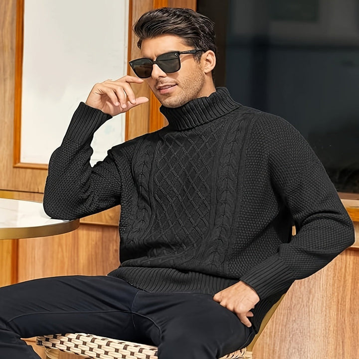 Mariano | Herren Gestrickter Rollkragen Pullover | Warm