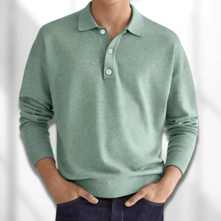 Omar | Herren Langärmliger Polo Pullover | Outdoor