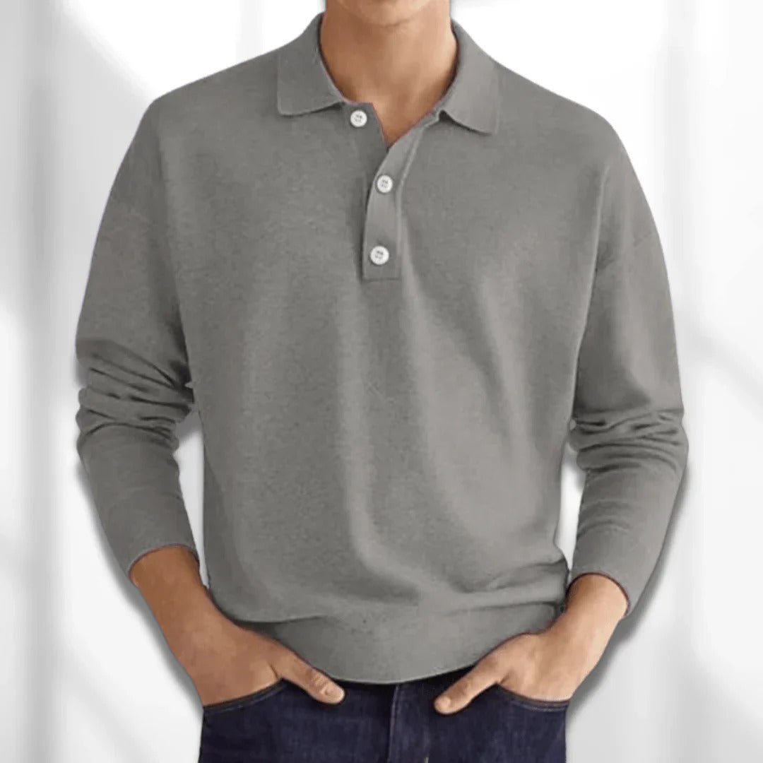 Albertino | Herren Langärmliger Polopullover | Trendig