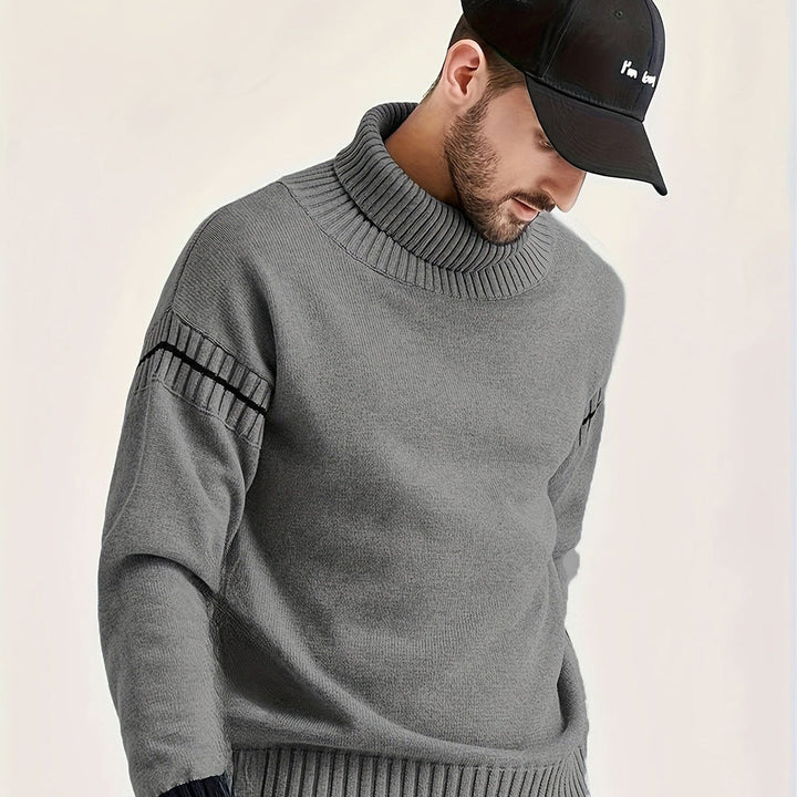 Marcelius | Herren Gestrickter Rollkragen Pullover | Trendig