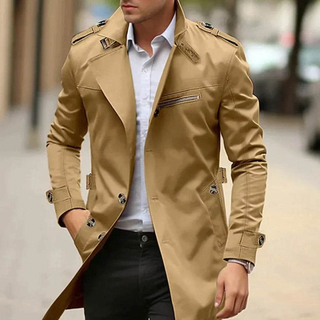 Jasper | Herren Eleganter Trenchcoat | Lang