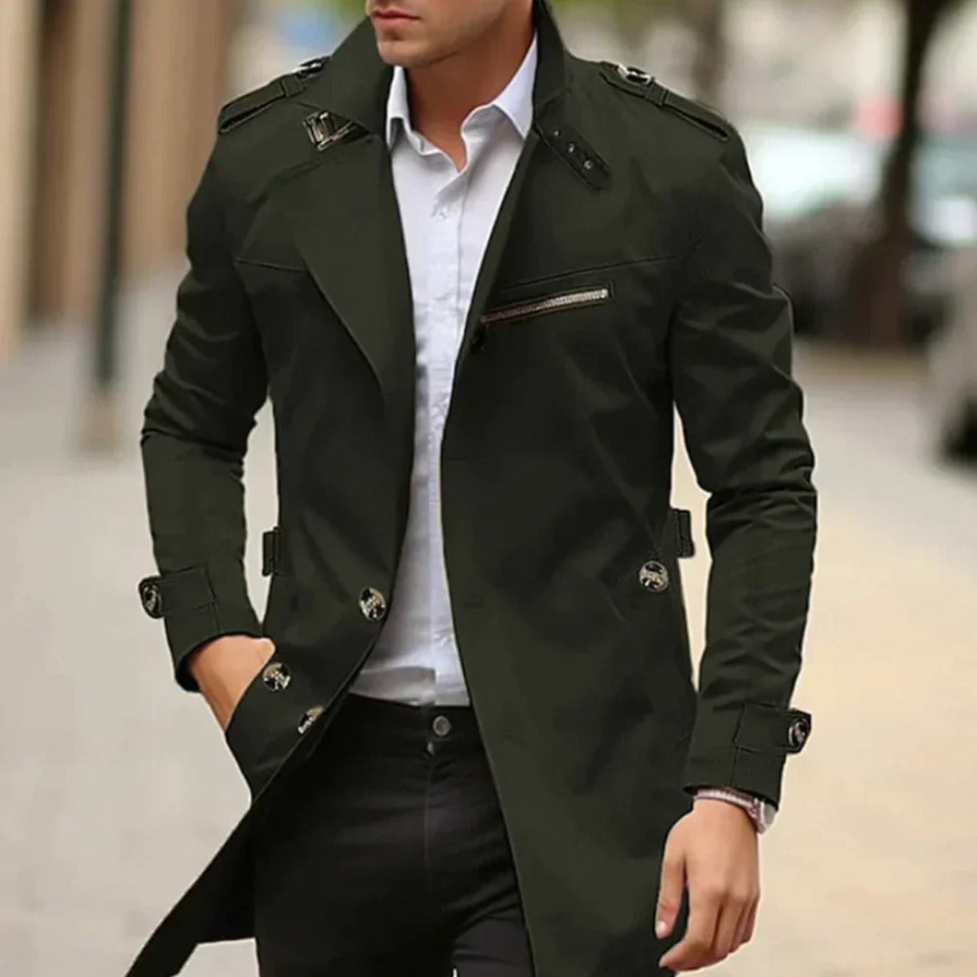 Jasper | Herren Eleganter Trenchcoat | Lang