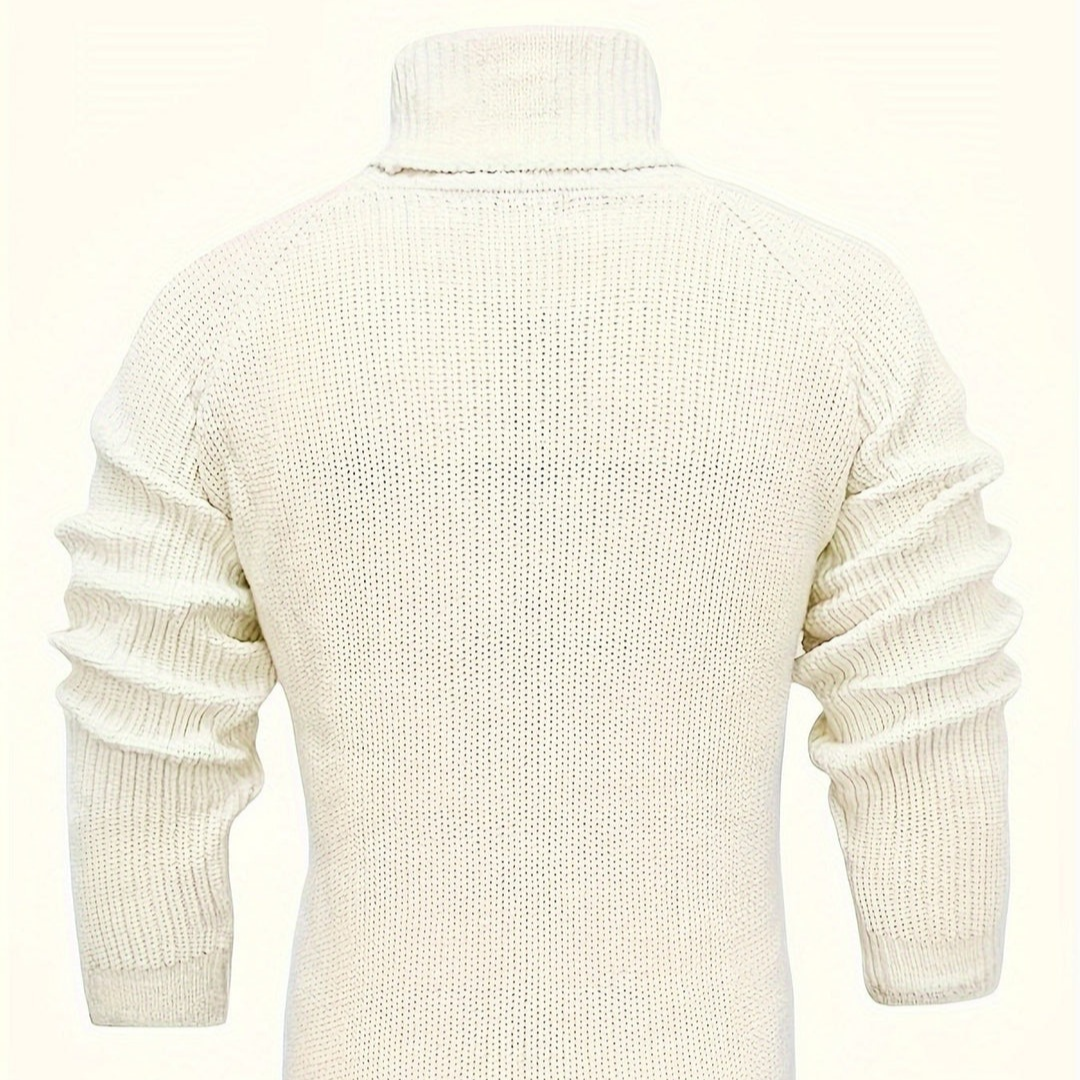 Charlie | Herren Retro Rollkragen Pullover | Lässige