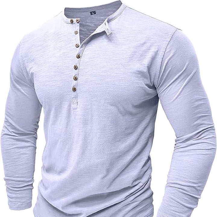 Siegbert | Herren Slim-Fit Henley Hemd | Leichtgewicht