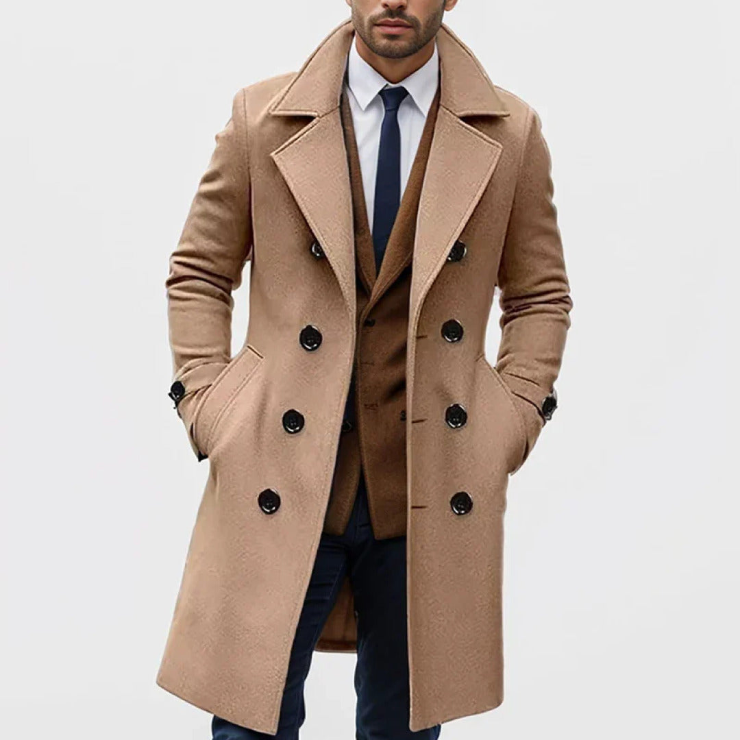 Aidan | Herren Stilvoller Trenchcoat | Lang